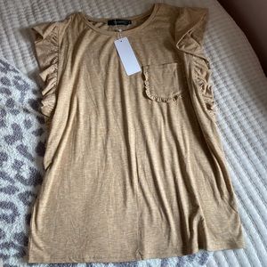 Ruffle sleeve tank top